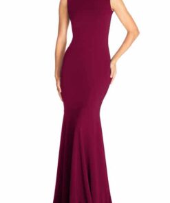 Metallic Floral Jacquard Strapless Gown