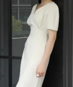 French Red Floral Slip Dress - Stretchy Waist-Cinched Slim Fit Vacation Style