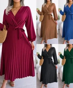 Women off Shoulder MIDI Dresses Clothing Fashion Lotus Sleeve Leopard Printed Dress